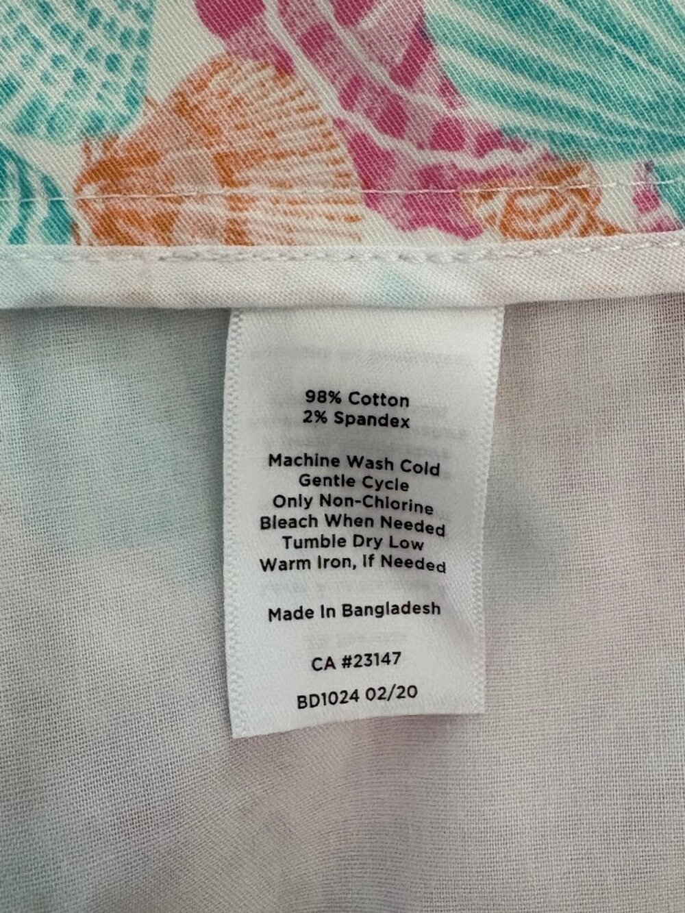 TALBOTS Multi-Color Pastel Seashell Print Chino Shorts - Picture 4 of 4